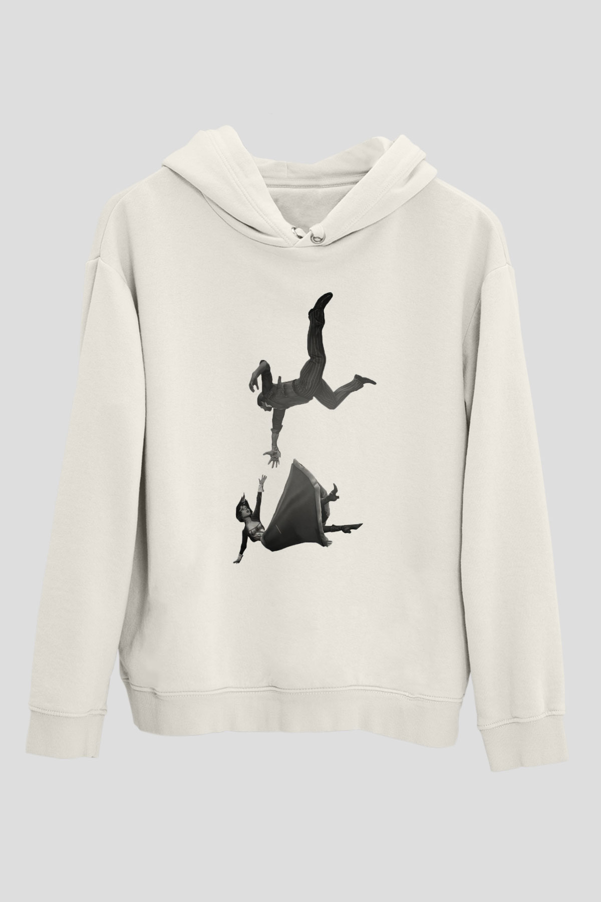 BioShock Beyaz Unisex Kapşonlu Sweatshirt