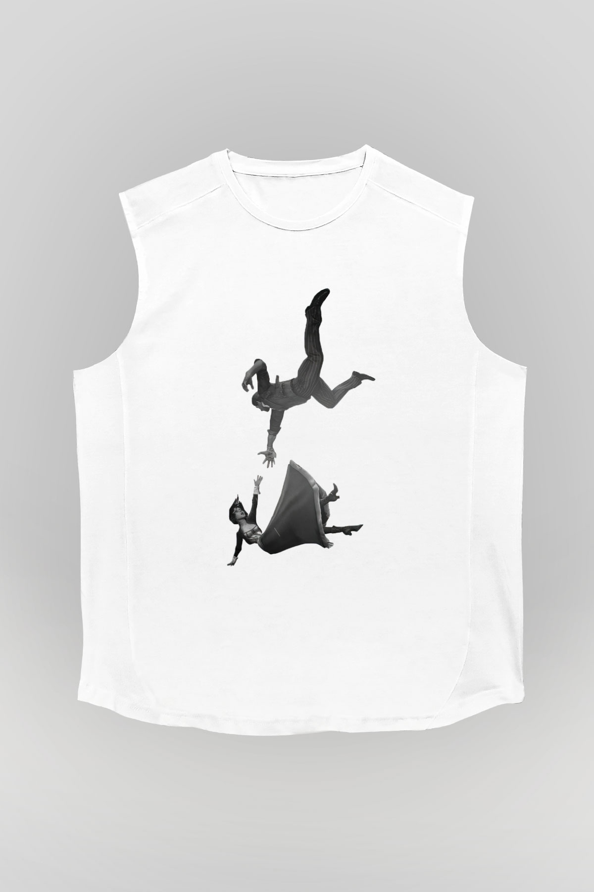 BioShock Beyaz Unisex Kolsuz Tişört