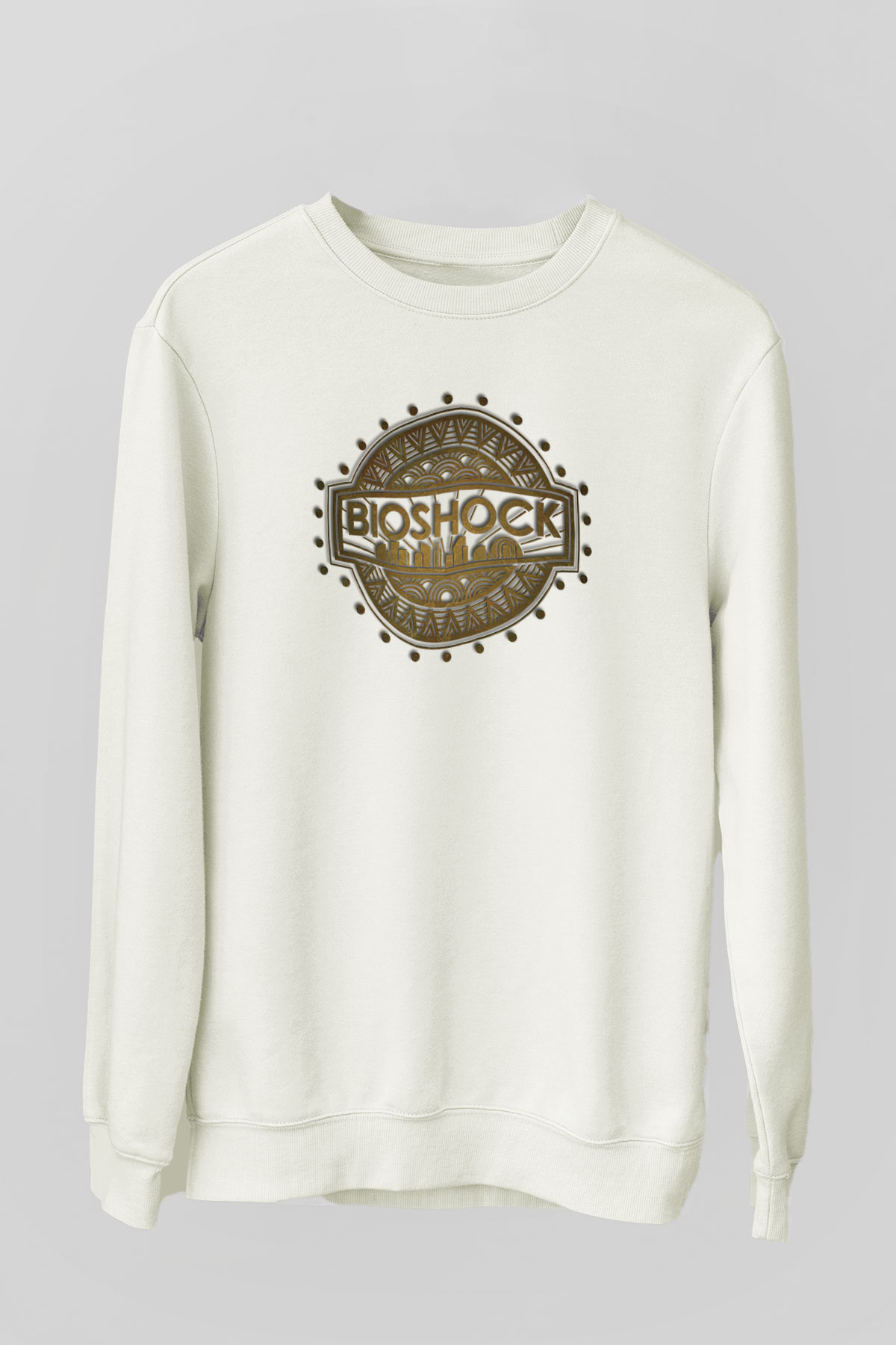 BioShock Beyaz Unisex Sweatshirt