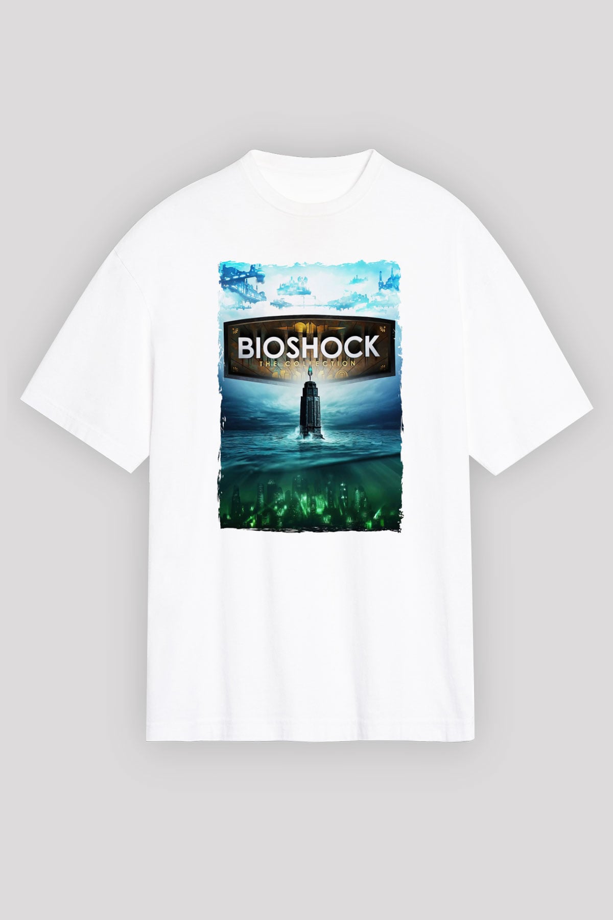 BioShock Beyaz Unisex Tişört T-Shirt
