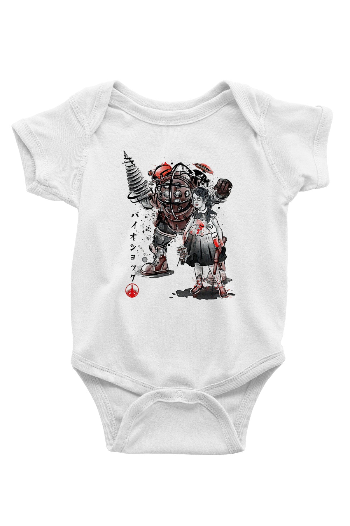 Bioshock James Baskılı Beyaz Unisex Bebek Body - Zıbın