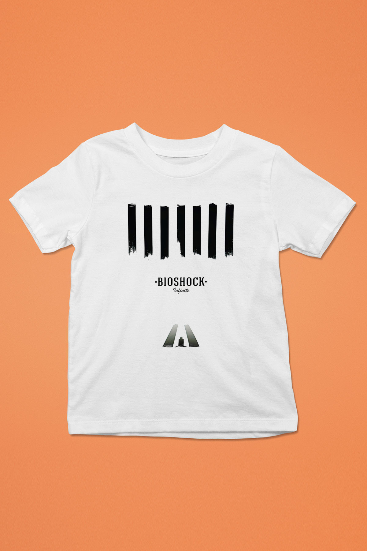 Bioshock James Baskılı Beyaz Unisex Beyaz Çocuk Tişört - Tshirt