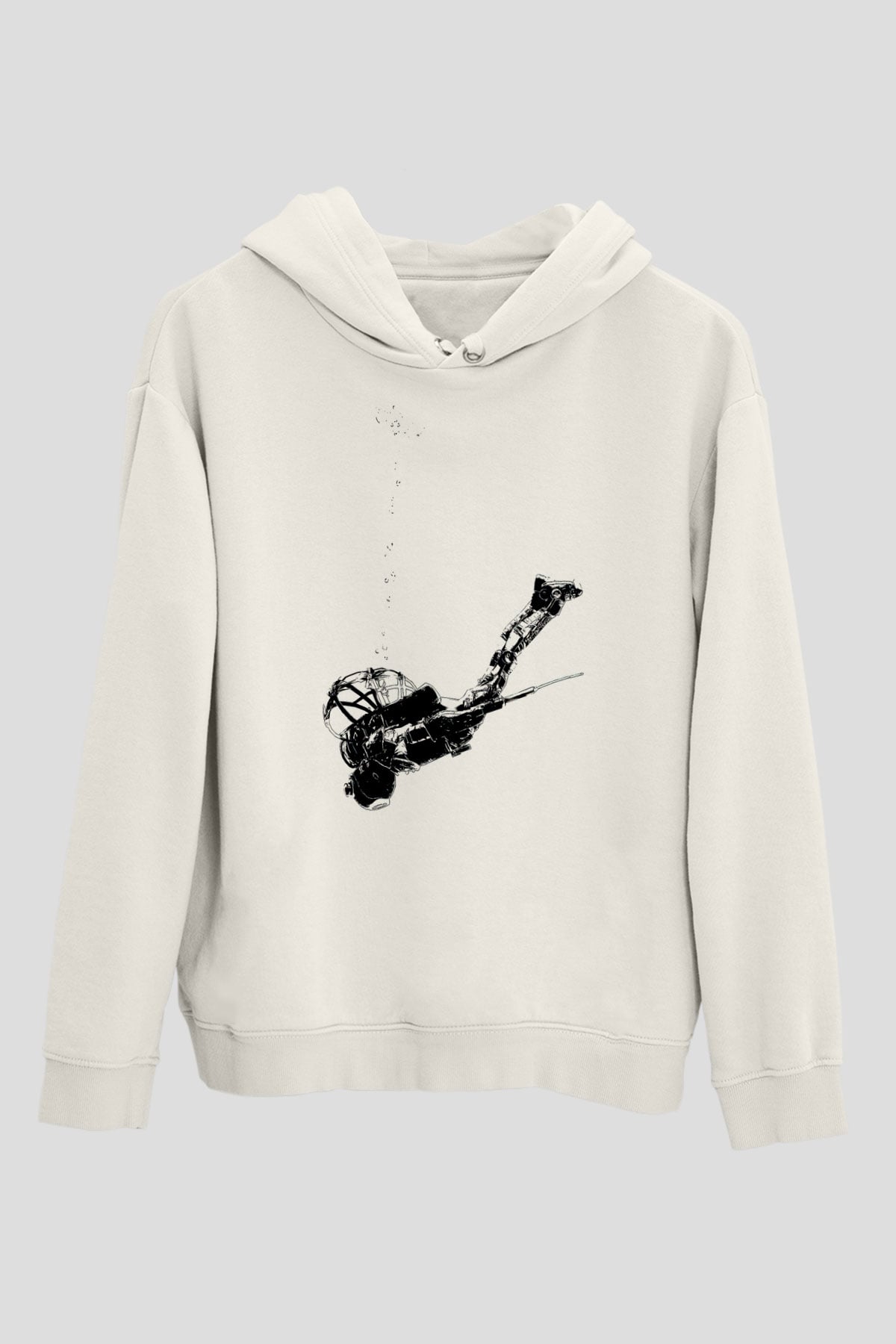 Bioshock James Baskılı Beyaz Unisex Kapüşonlu Sweatshirt