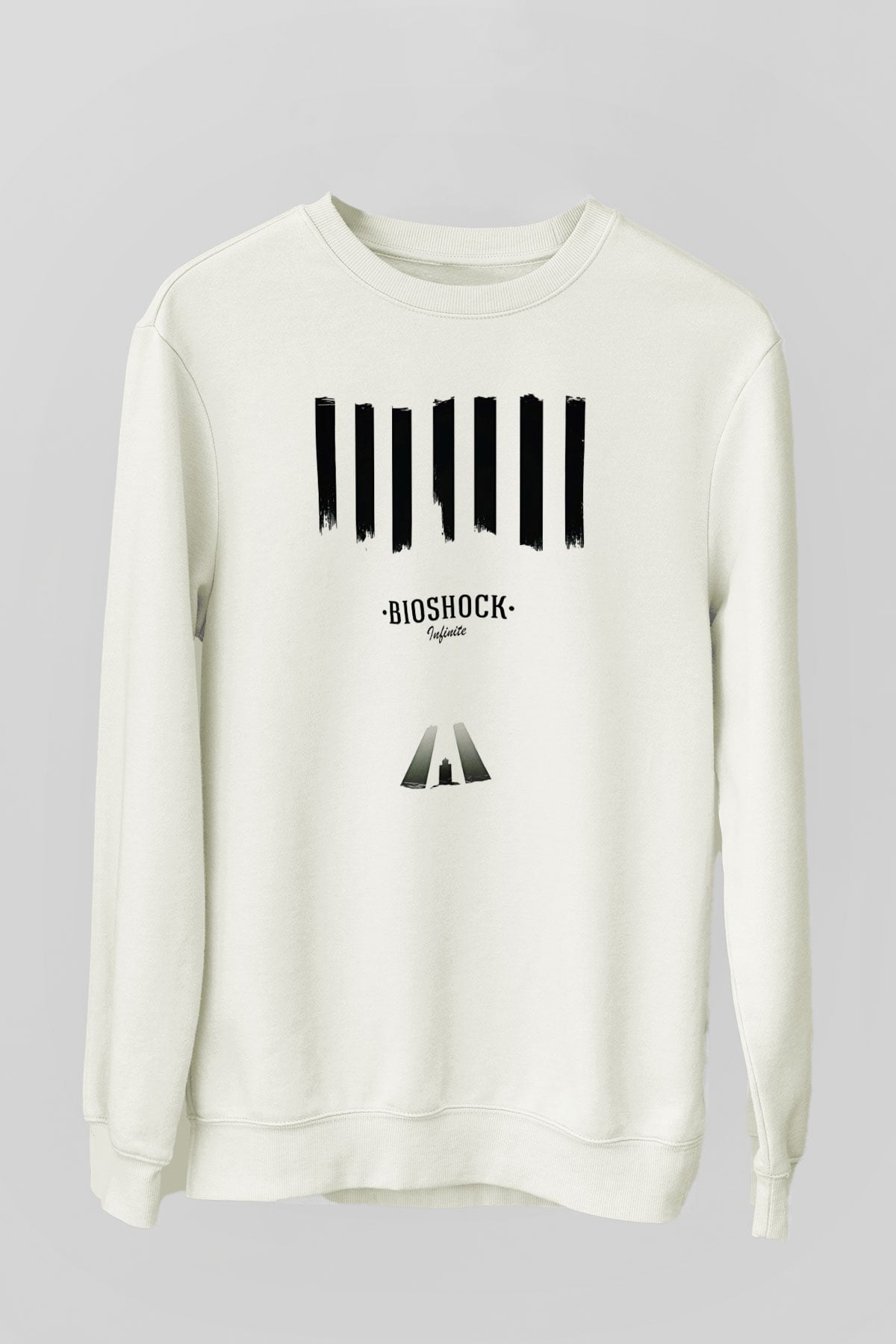 Bioshock James Baskılı Beyaz Unisex Sweatshirt
