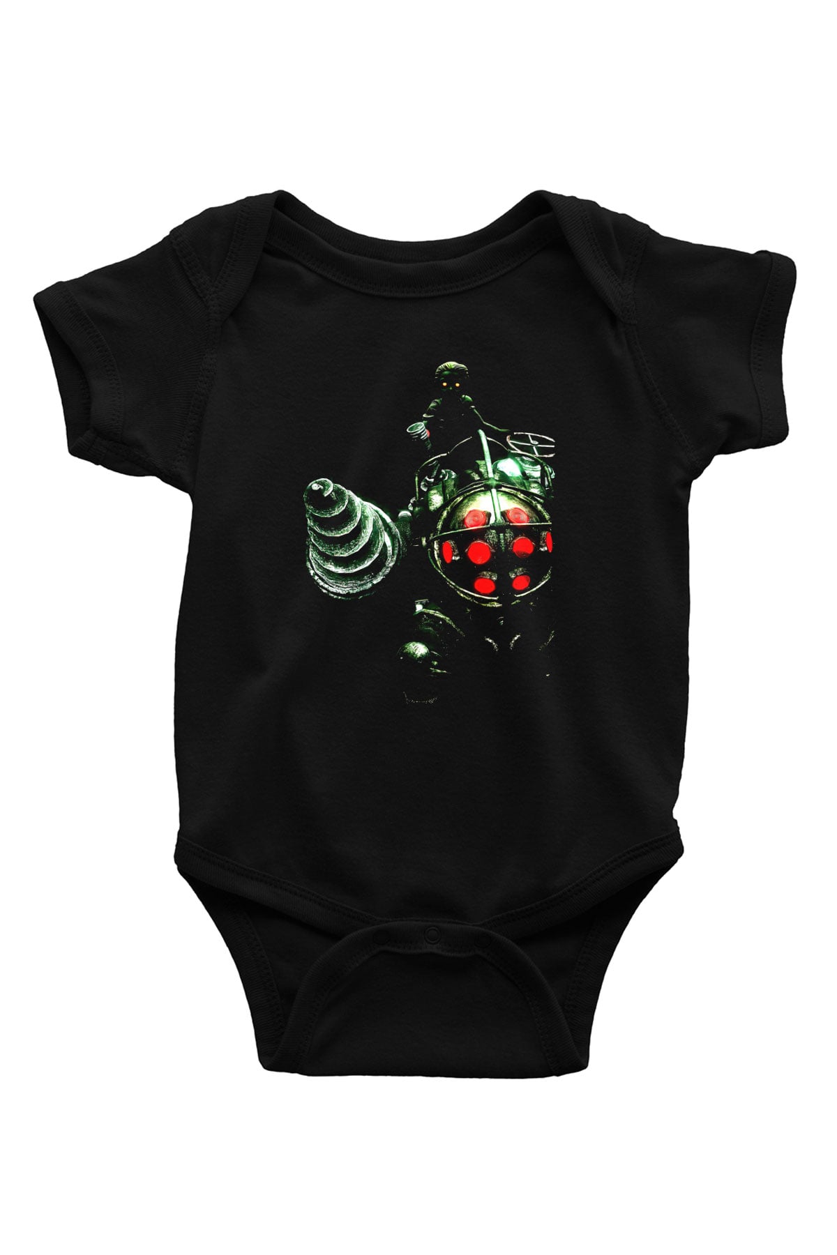 Bioshock James Baskılı Unisex Siyah Bebek Body - Zıbın