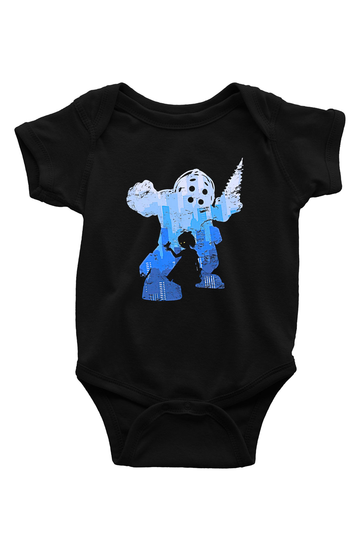 Bioshock James Baskılı Unisex Siyah Bebek Body - Zıbın