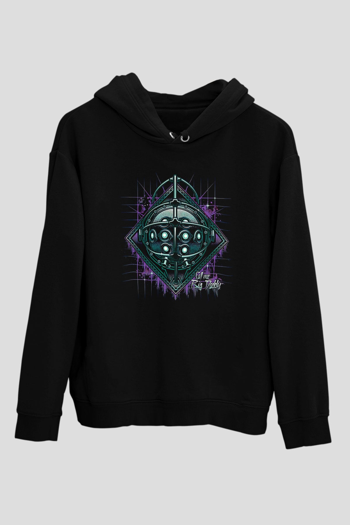 Bioshock James Baskılı Unisex Siyah Kapüşonlu Sweatshirt