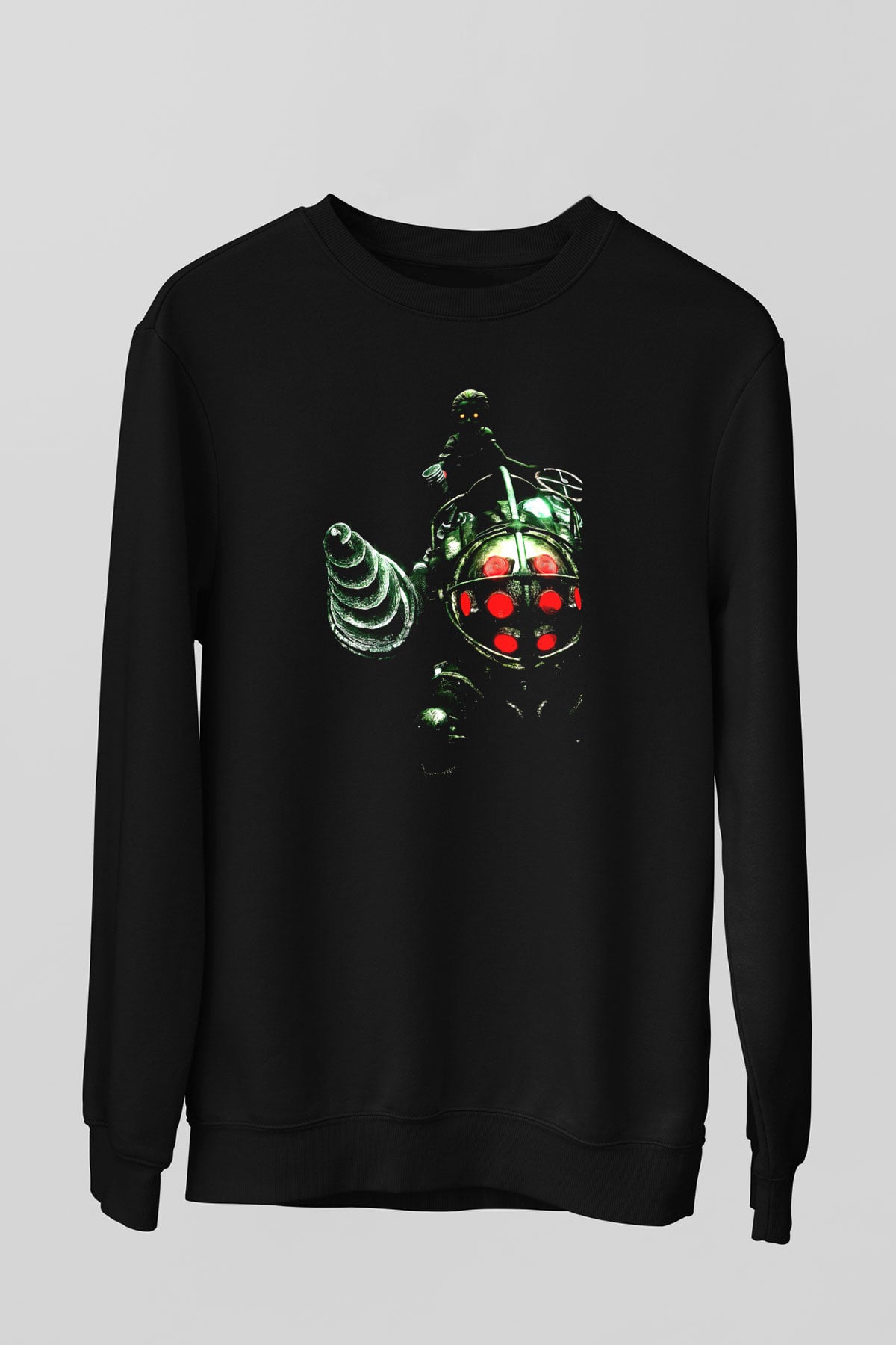 Bioshock James Baskılı Unisex Siyah Sweatshirt