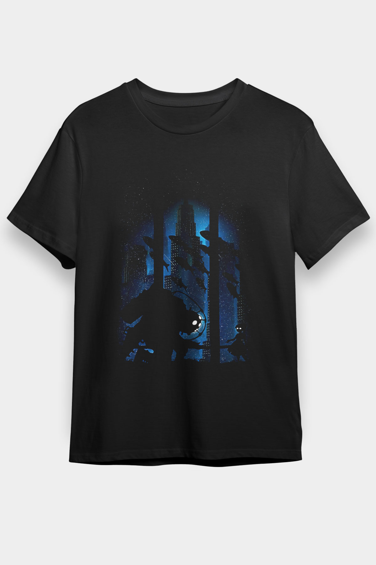 Bioshock James Baskılı Unisex Siyah Tişört - Tshirt
