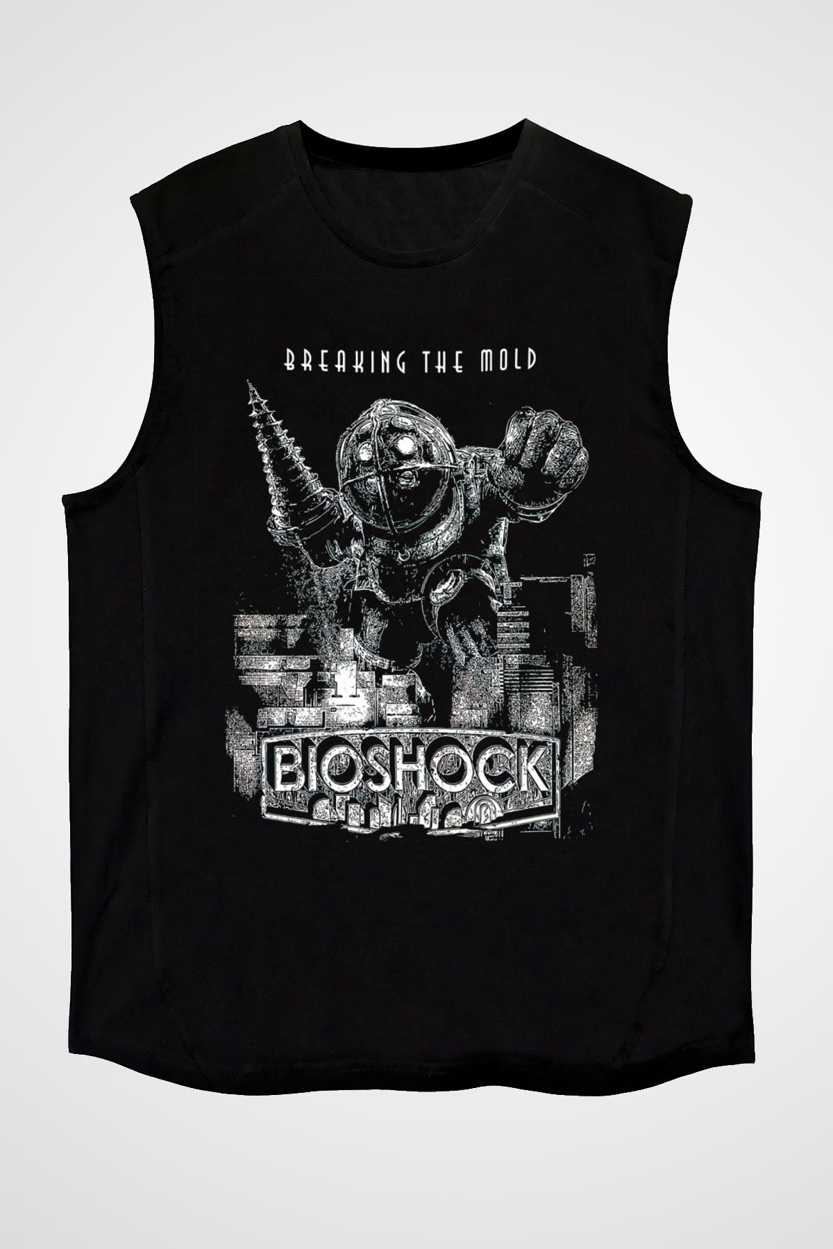 BioShock Siyah Unisex Kolsuz Tişört