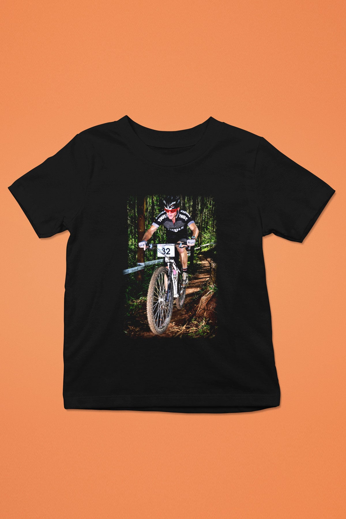Bisiklet Baskılı Siyah Unisex Çocuk Tişört