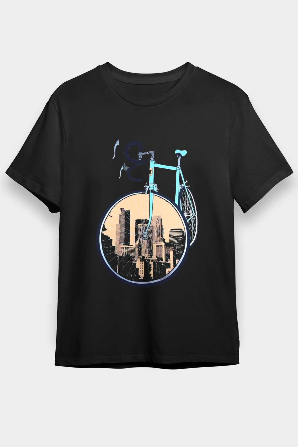 Bisiklet Siyah Unisex Tişört T-Shirt - TişörtFabrikası