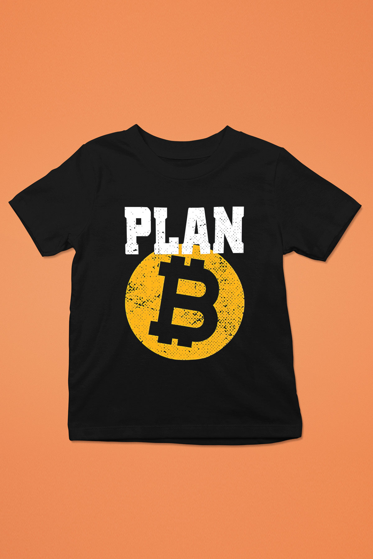 Bitcoin Baskılı Unisex Siyah Çocuk Tişört - Tshirt