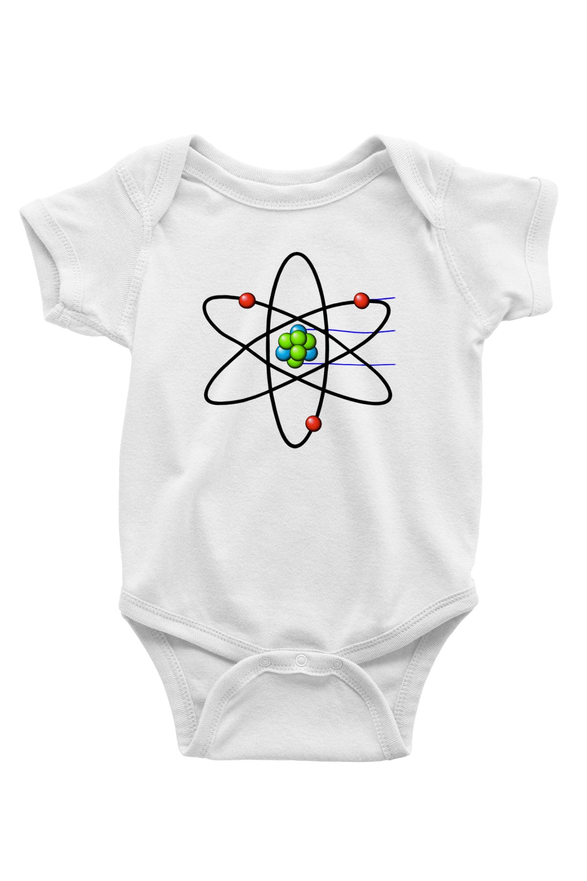 Biyolog Baskılı Beyaz Unisex Bebek Body - Zıbın