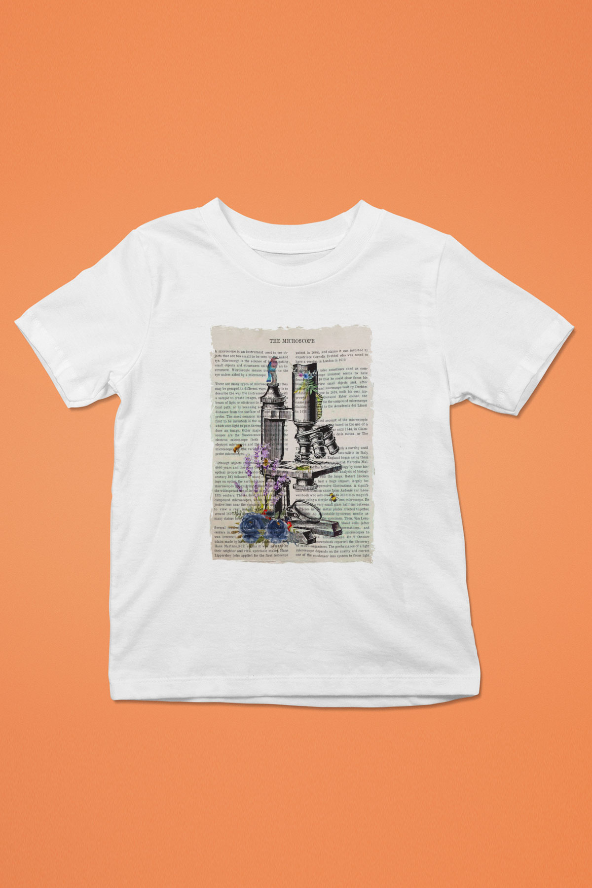 Biyolog Beyaz Unisex Çocuk Tişört