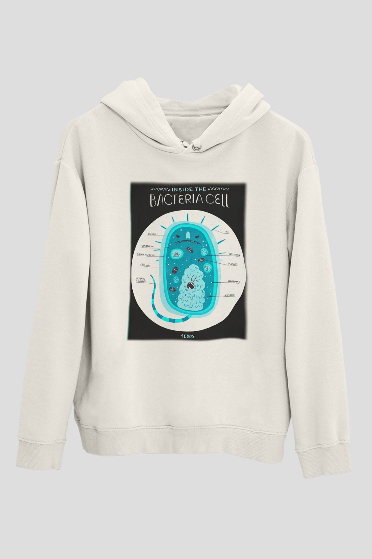 Biyolog Beyaz Unisex Hoodie
