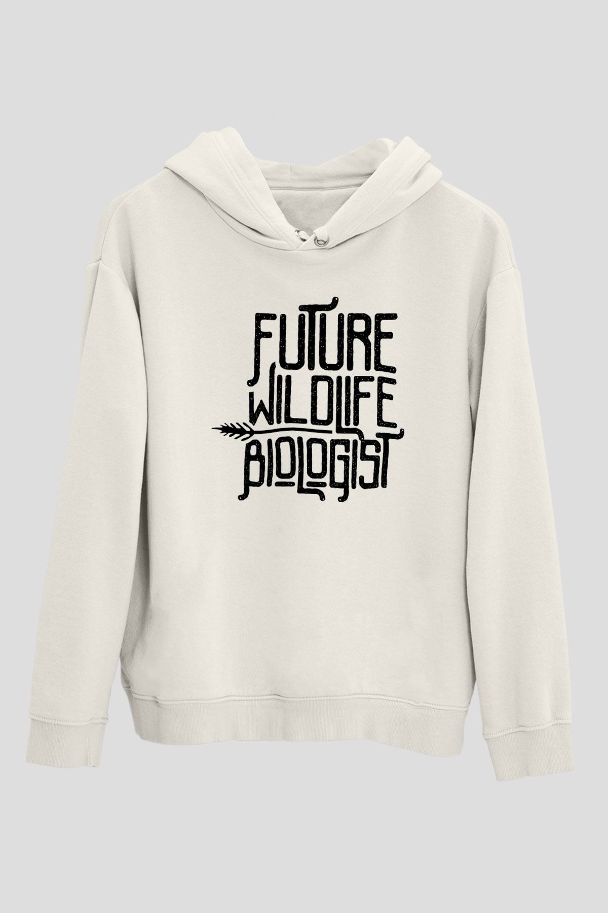 Biyolog Beyaz Unisex Kapüşonlu Sweatshirt