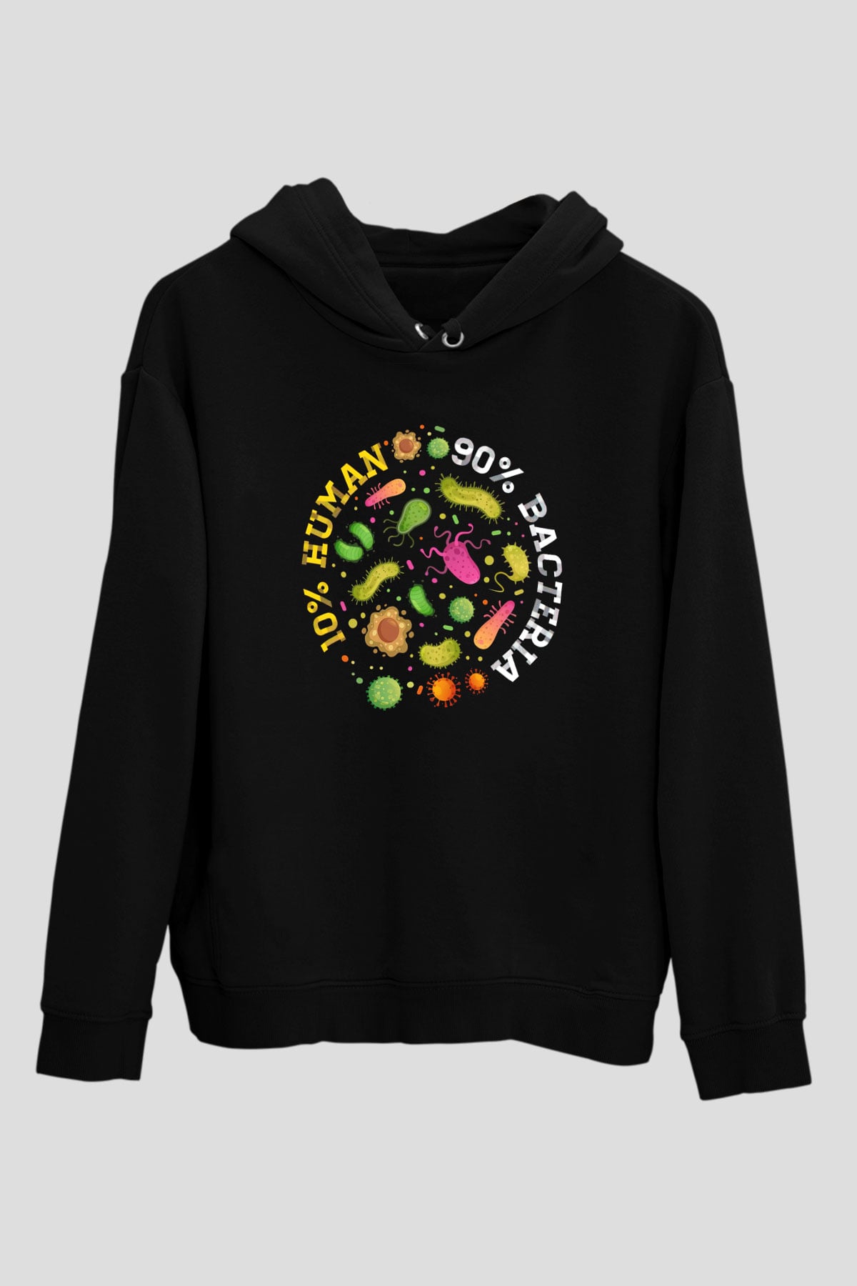 Biyolog Siyah Unisex Kapüşonlu Sweatshirt