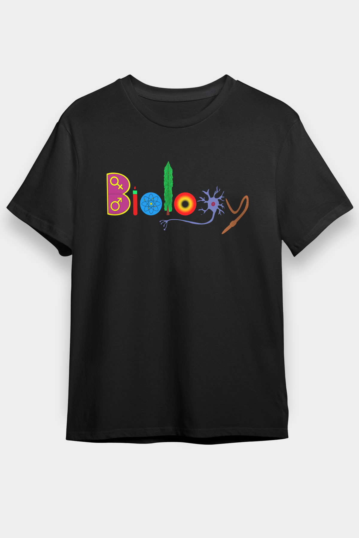 Biyolog Siyah Unisex Tişört T-Shirt - TişörtFabrikası