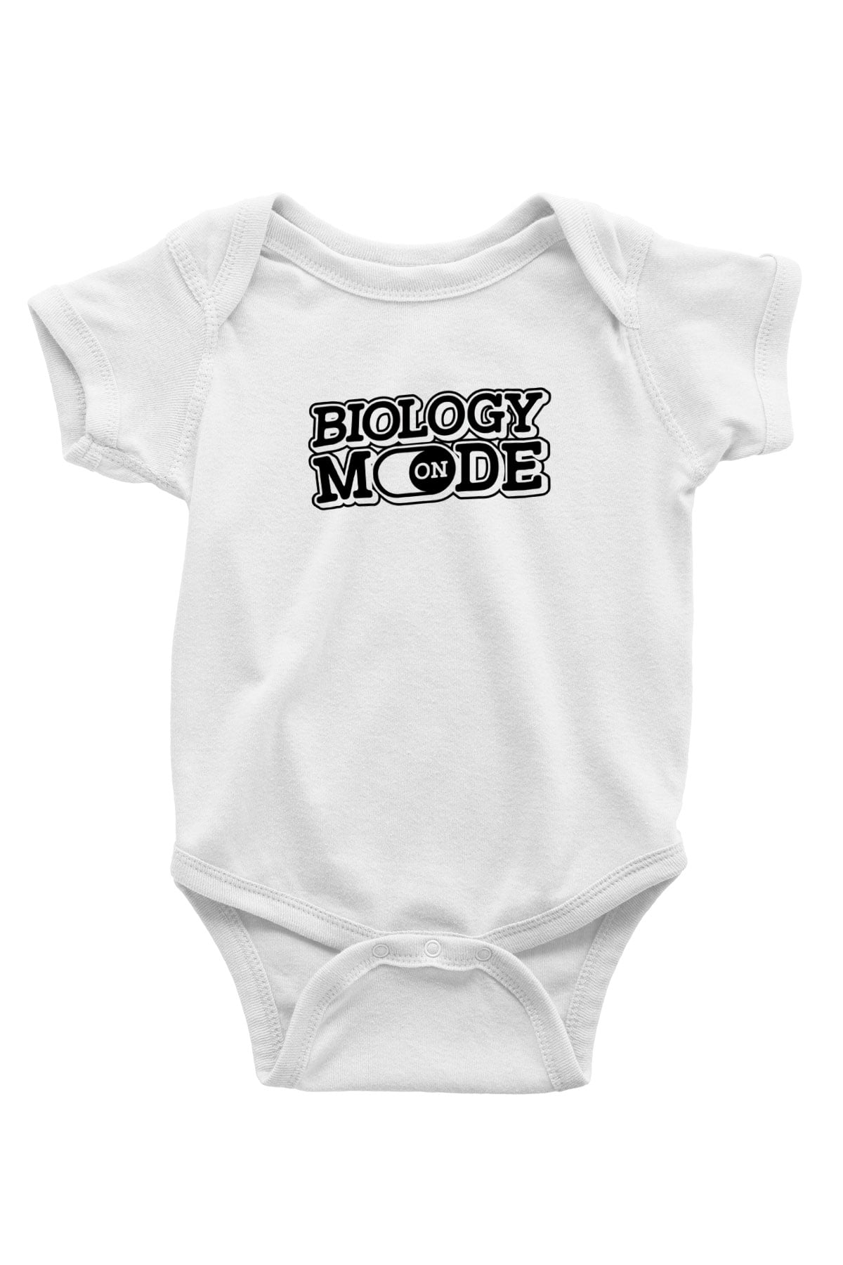 Biyoloji Baskılı Beyaz Bebek Body - Zıbın