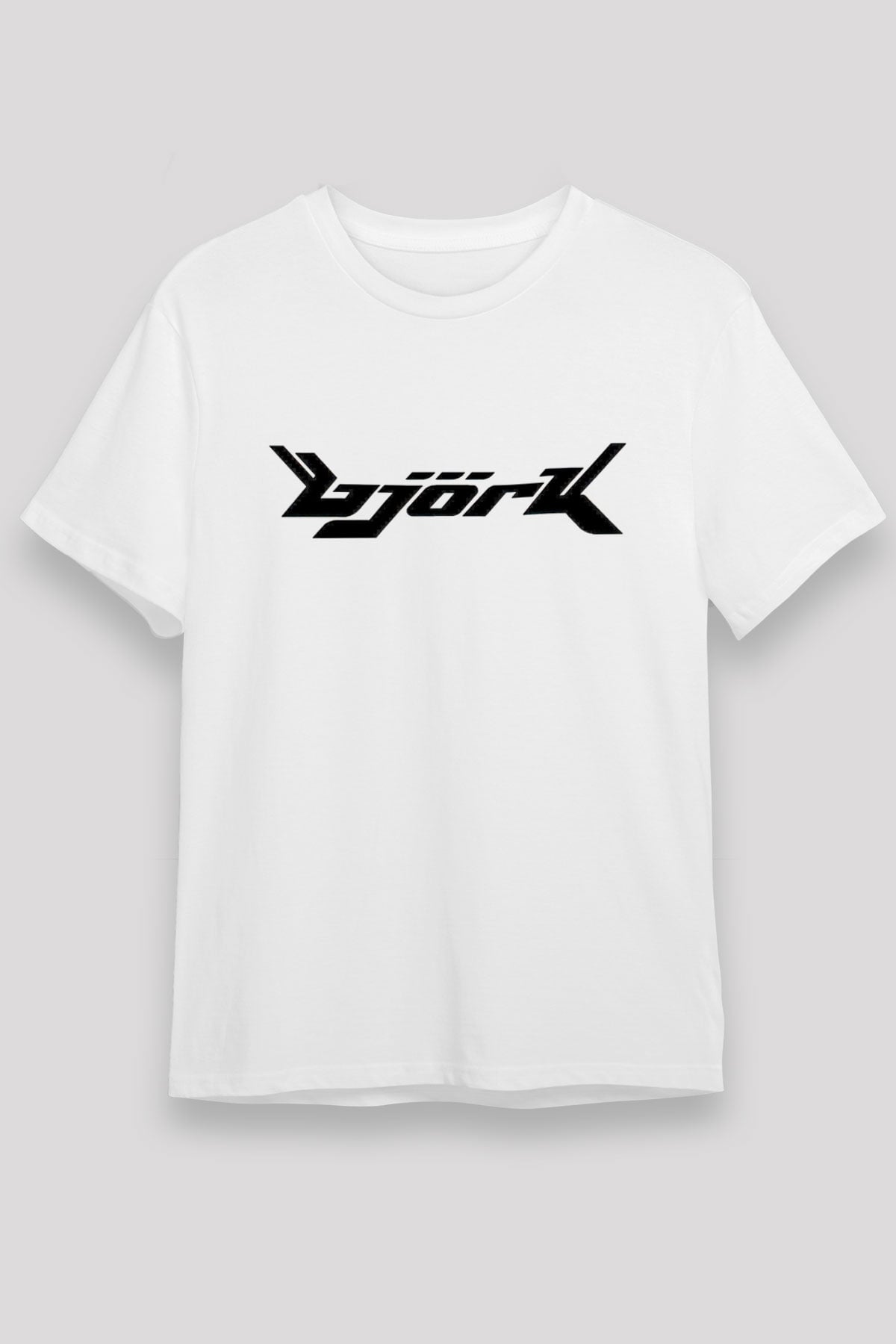 Björk Unisex Baskılı Beyaz Tişört - Tshirt