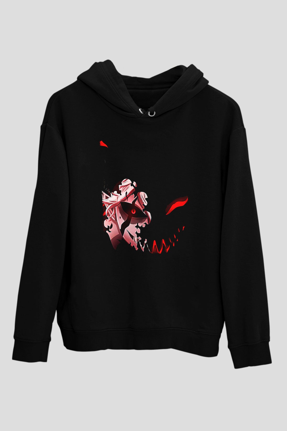Black Clover Baskılı Unisex Siyah Hoodie