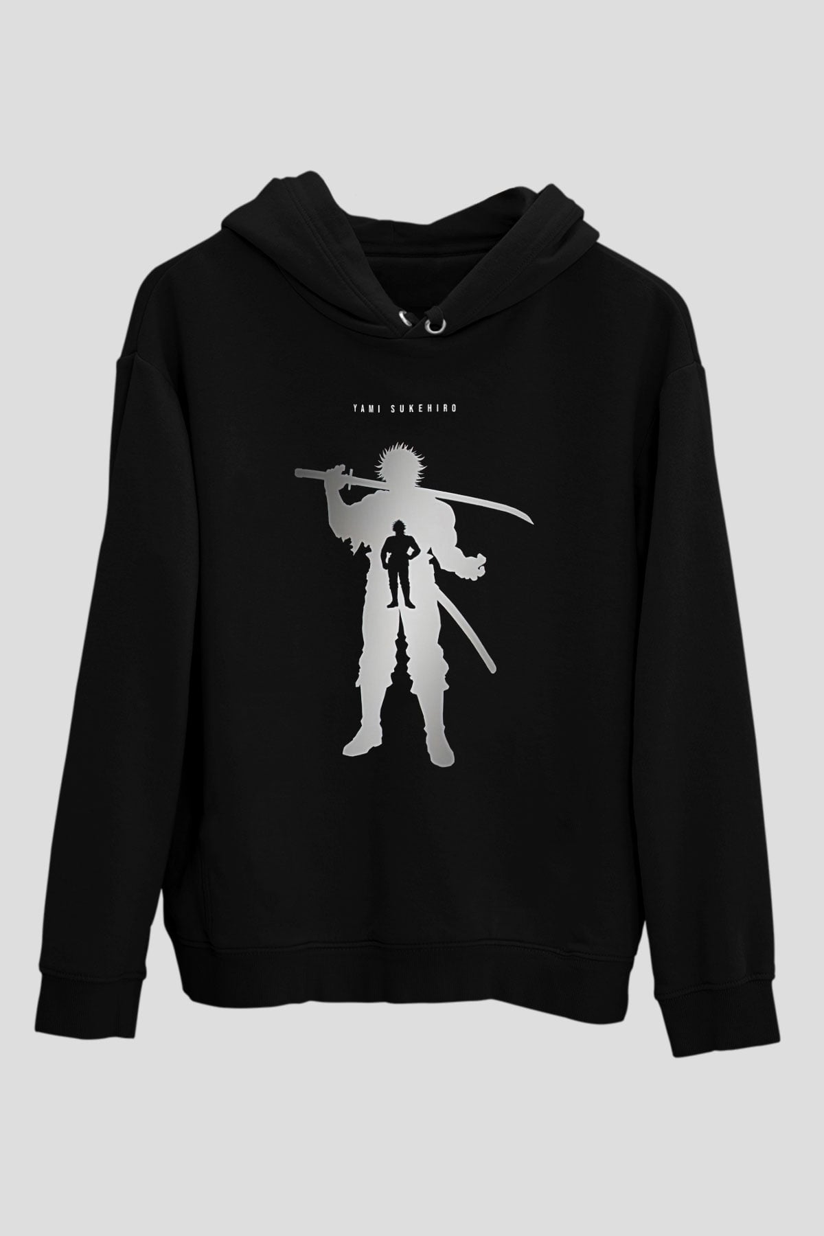 Black Clover Baskılı Unisex Siyah Hoodie