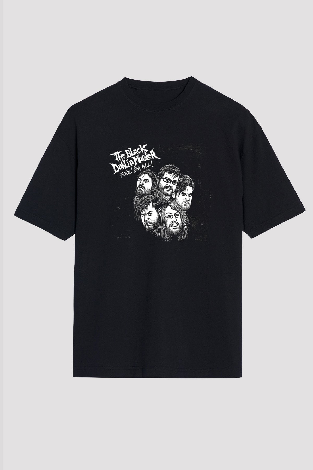 Black Dahlia Murder Baskılı Unisex Siyah Oversize Tişört