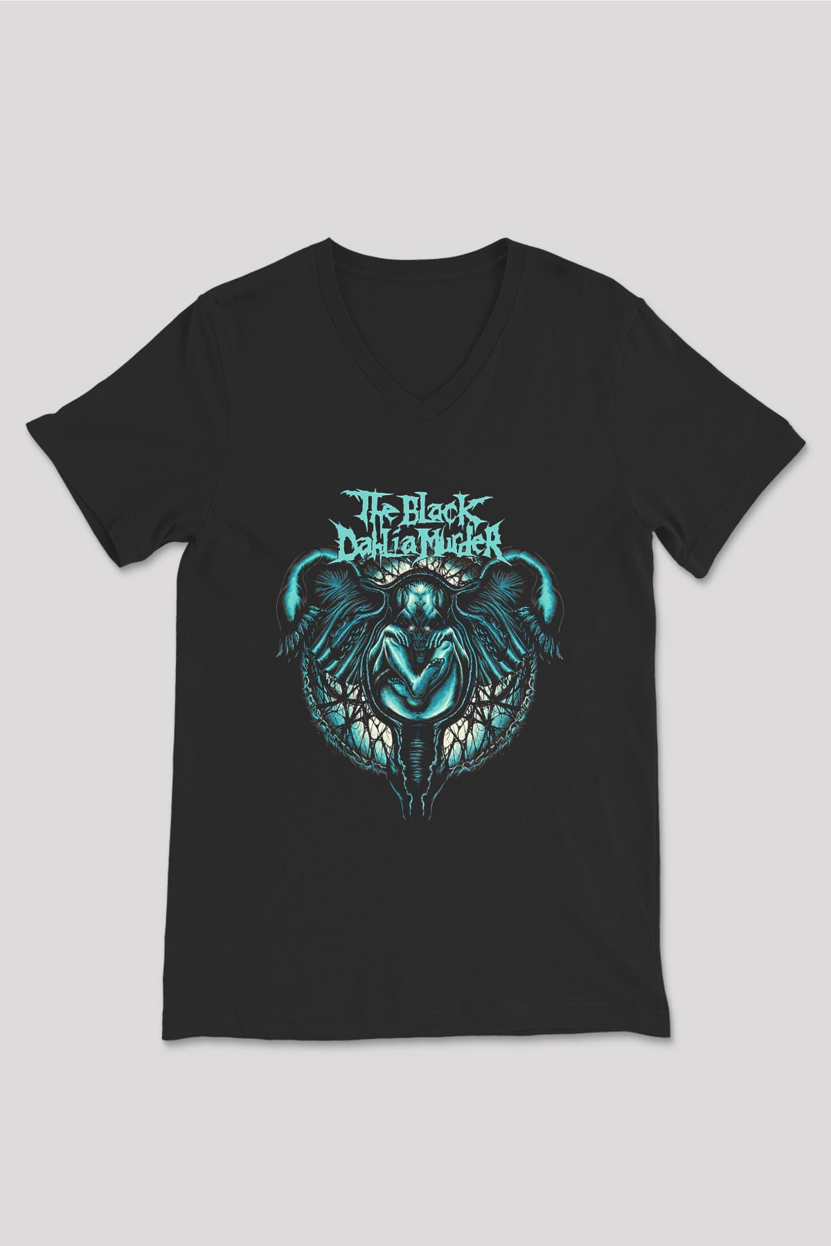 Black Dahlia Murder Siyah Unisex V Yaka Tişört T-Shirt