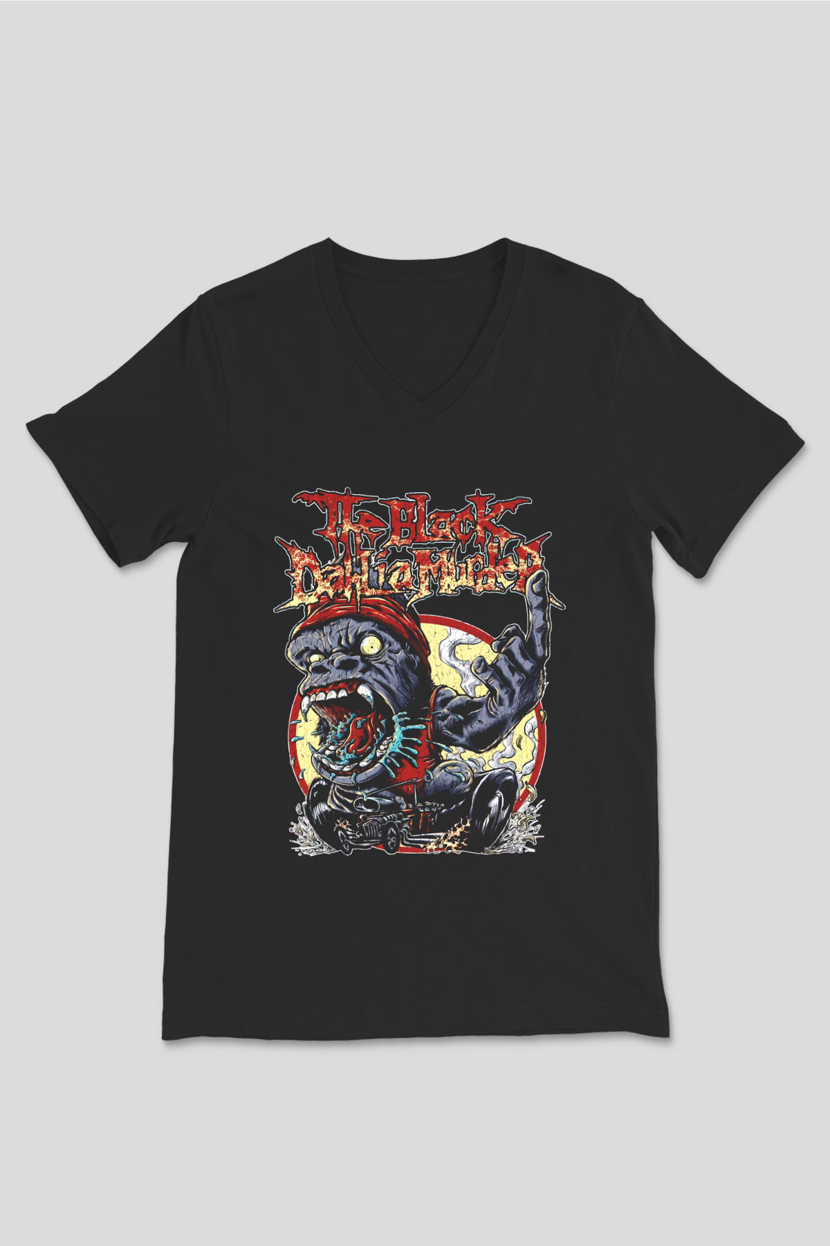 Black Dahlia Murder Siyah Unisex V Yaka Tişört T-Shirt