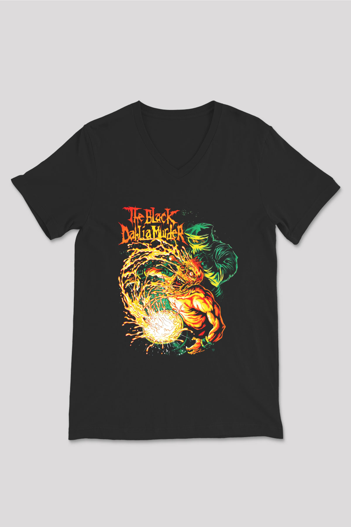 Black Dahlia Murder Siyah Unisex V Yaka Tişört T-Shirt