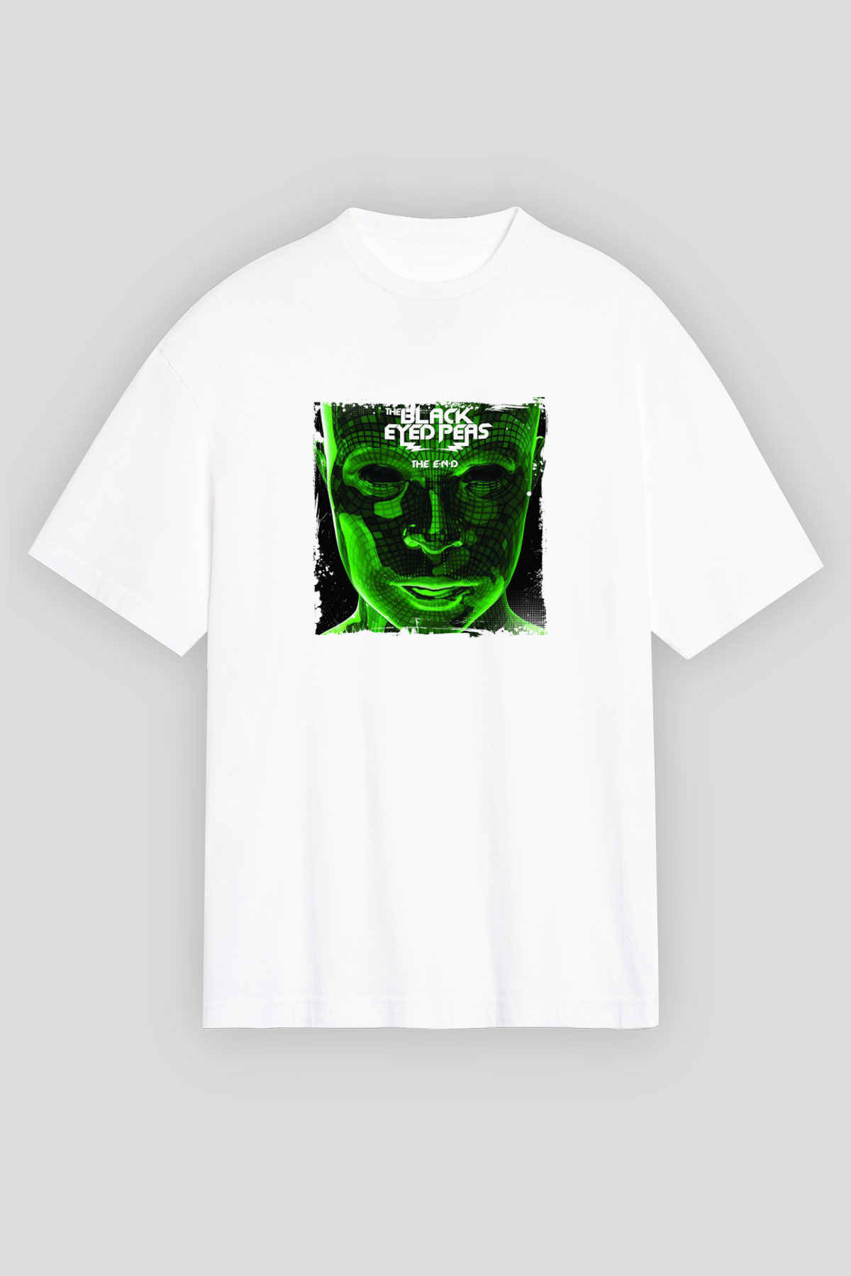 Black Eyed Peas Baskılı Unisex Beyaz Tişört