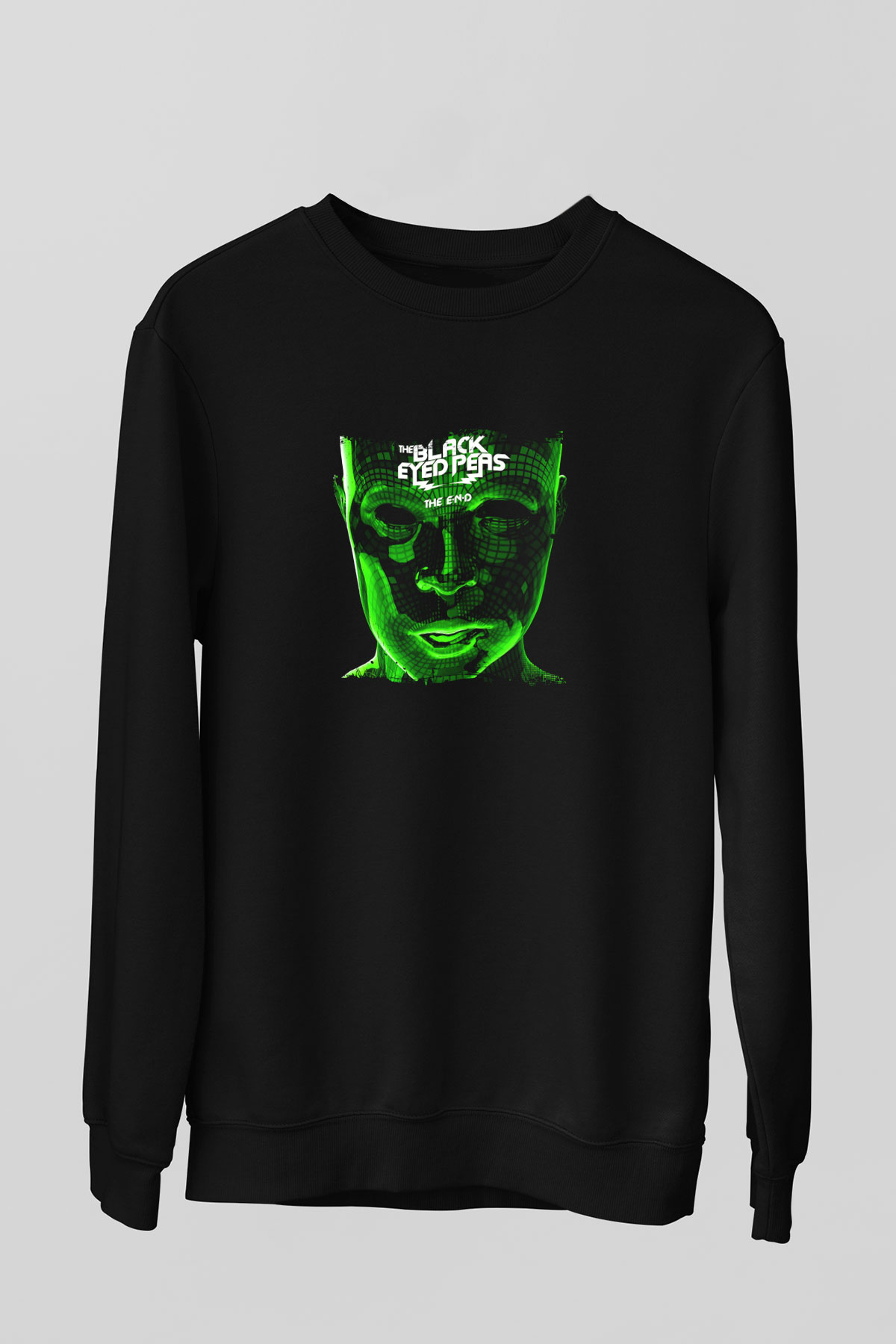 Black Eyed Peas Baskılı Unisex Siyah Sweatshirt