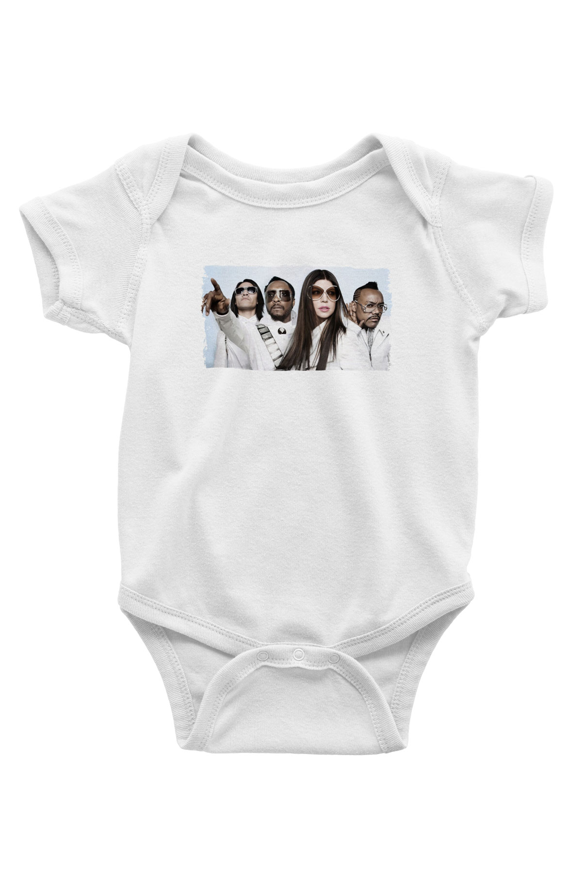 Black Eyed Peas Beyaz Bebek Body - Zıbın