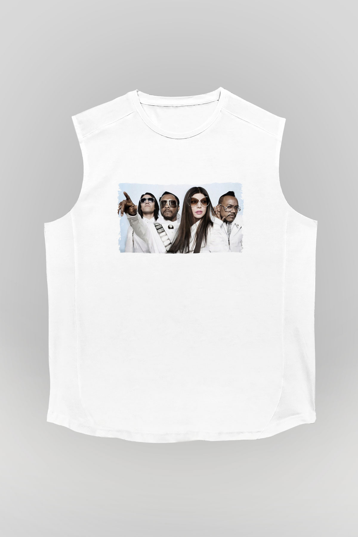 Black Eyed Peas Beyaz Unisex Kolsuz Tişört