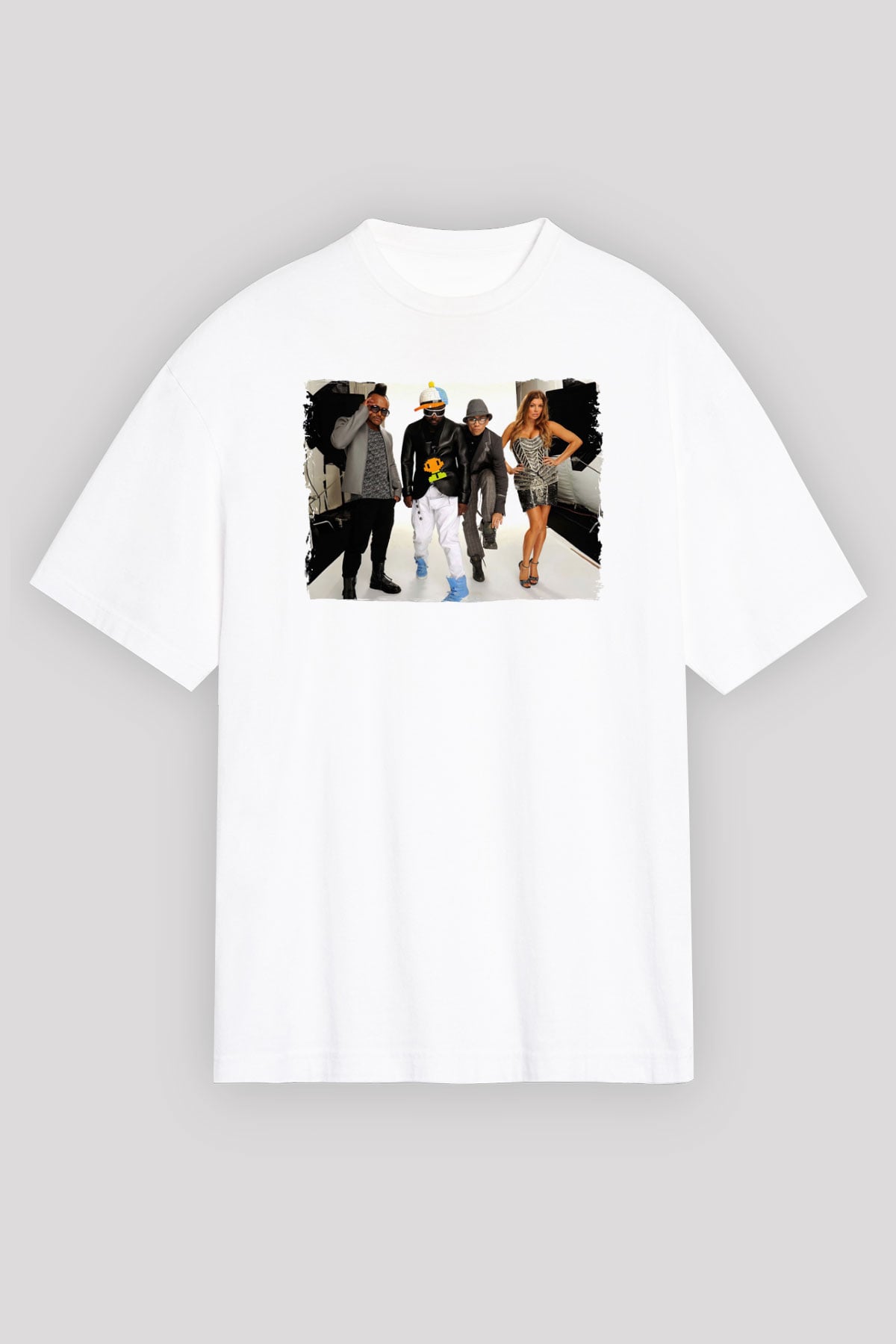 Black Eyed Peas Beyaz Unisex Tişört T-Shirt - TişörtFabrikası