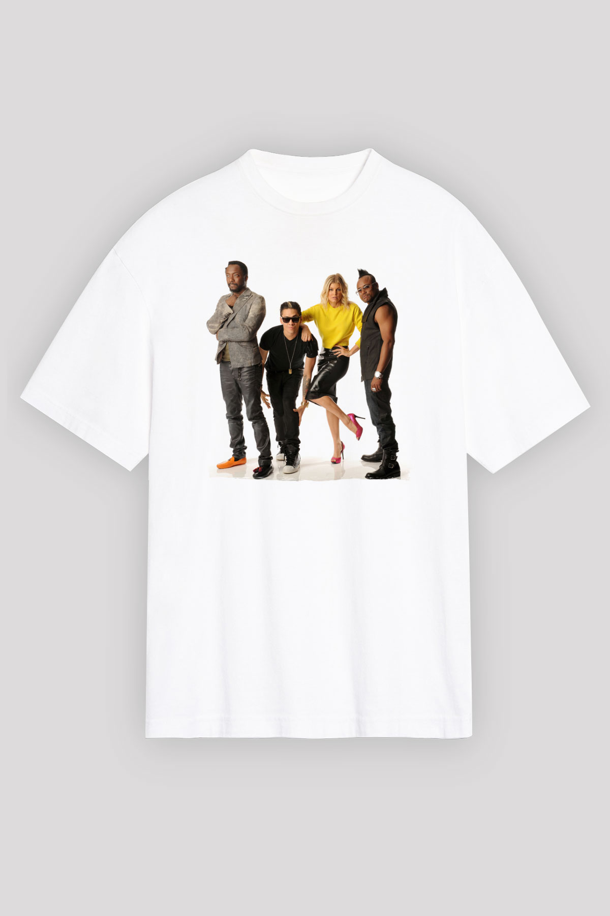 Black Eyed Peas Beyaz Unisex Tişört T-Shirt - TişörtFabrikası