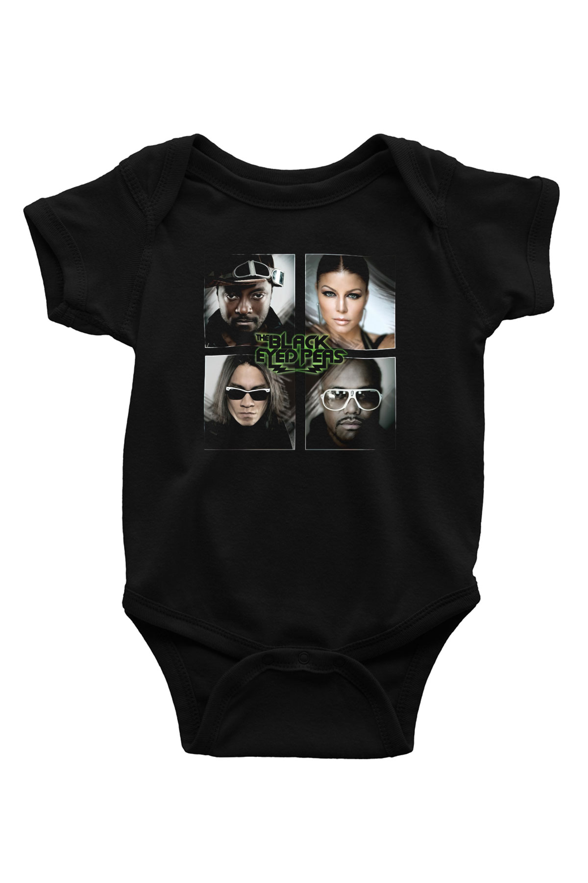 Black Eyed Peas Siyah Bebek Body - Zıbın