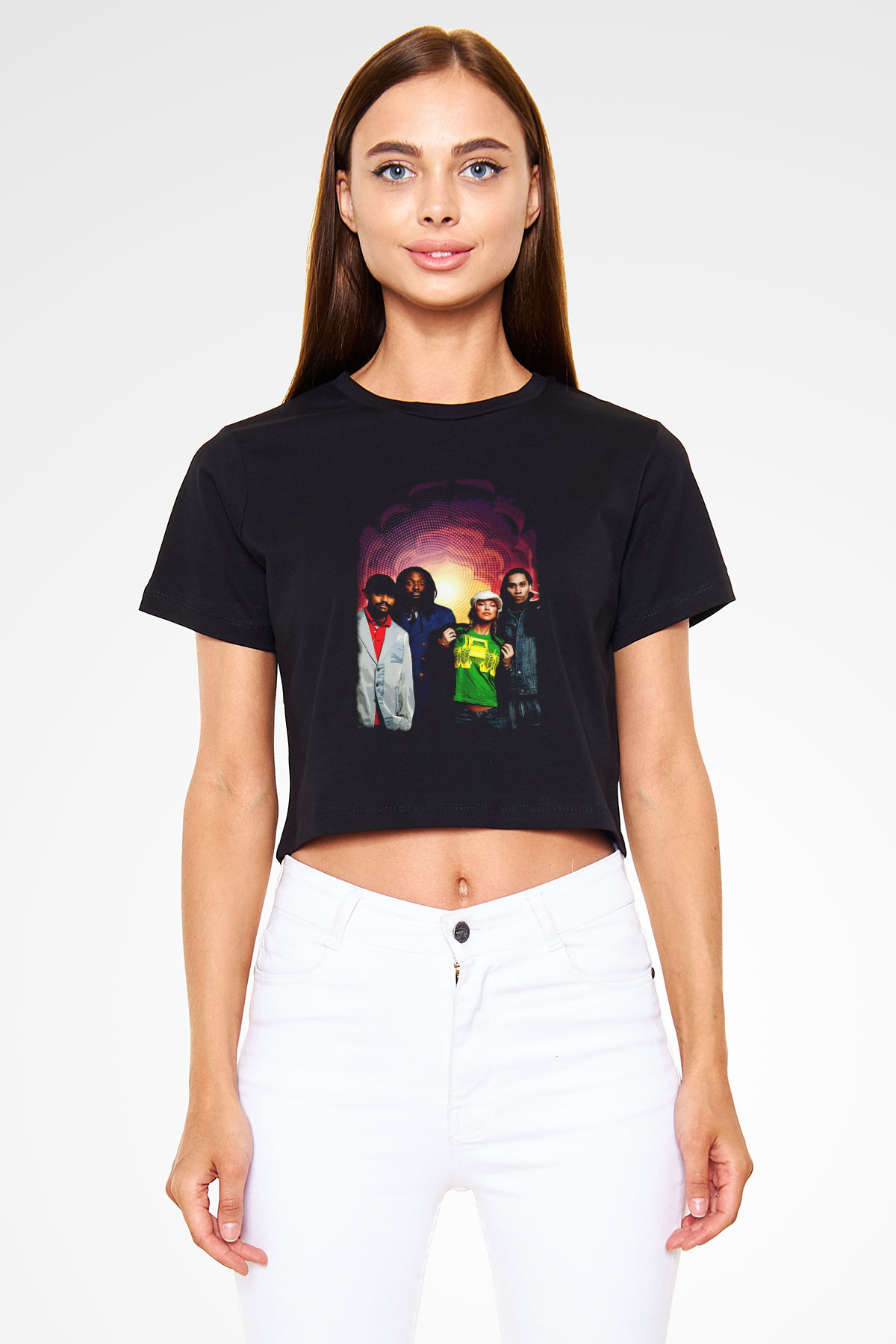 Black Eyed Peas Siyah  Crop Top Tişört