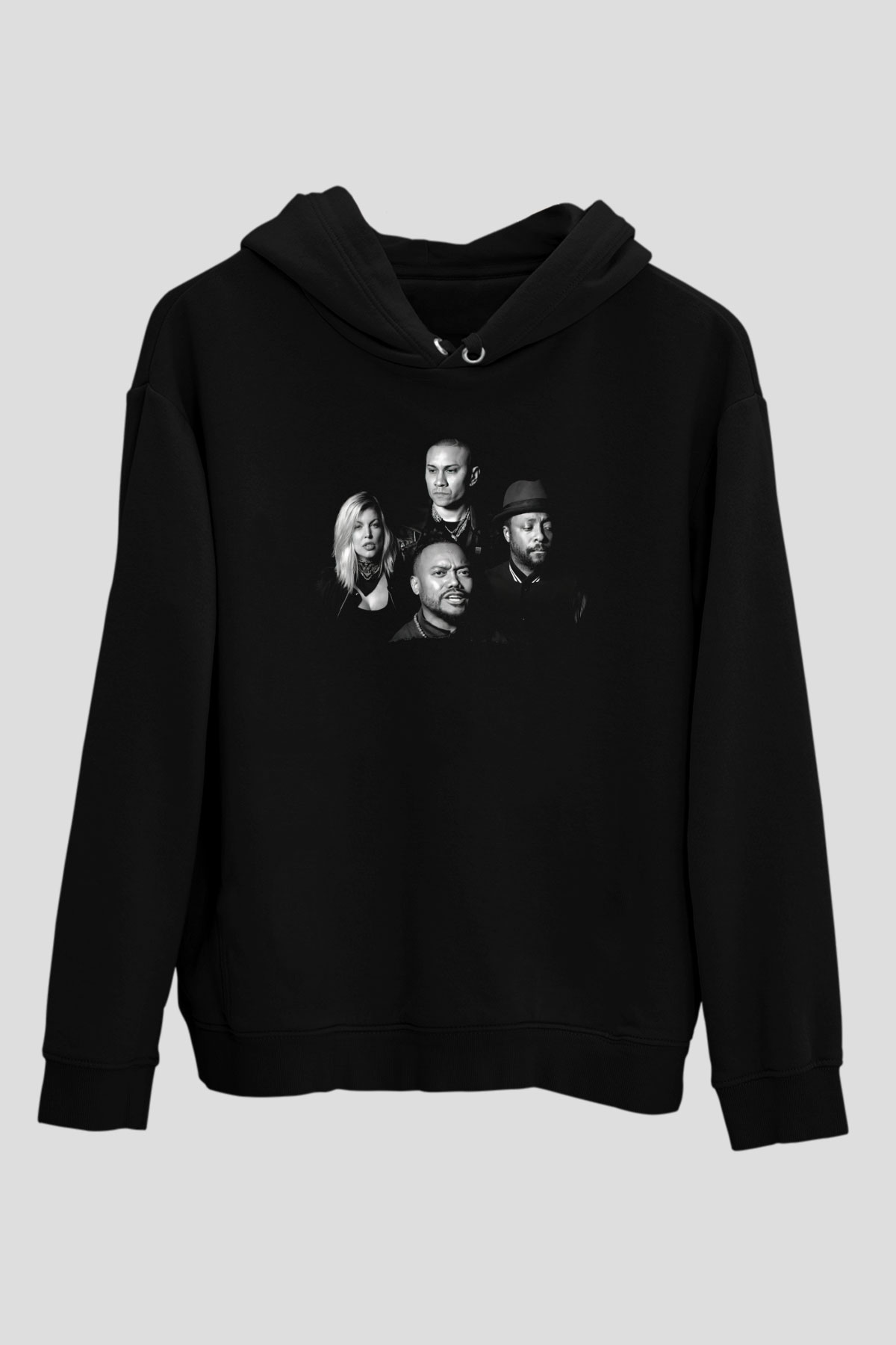 Black Eyed Peas Siyah Unisex Kapüşonlu Sweatshirt