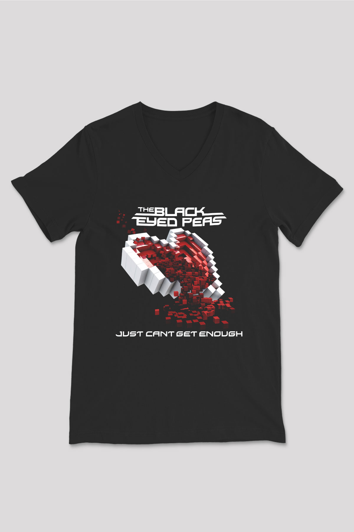 Black Eyed Peas Siyah Unisex V Yaka Tişört