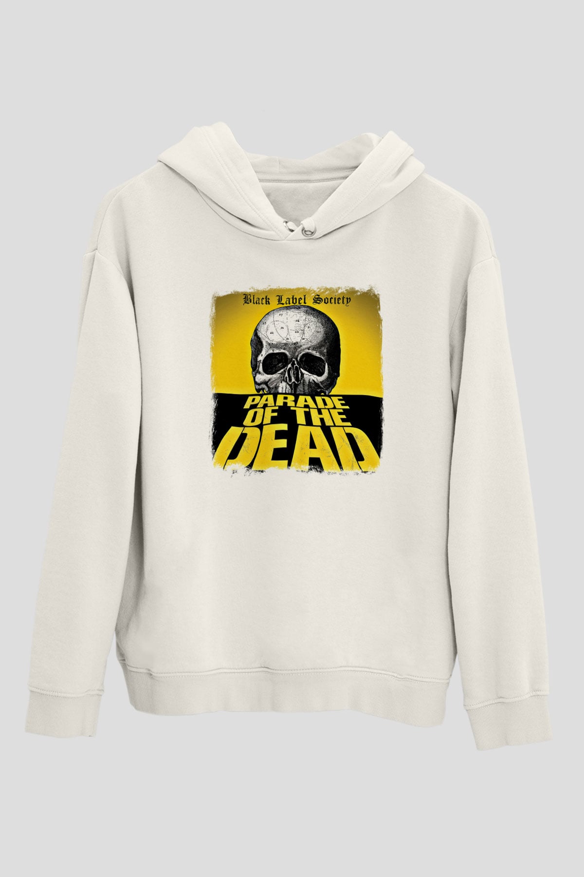 Black Label Society Baskılı Unisex Beyaz Hoodie
