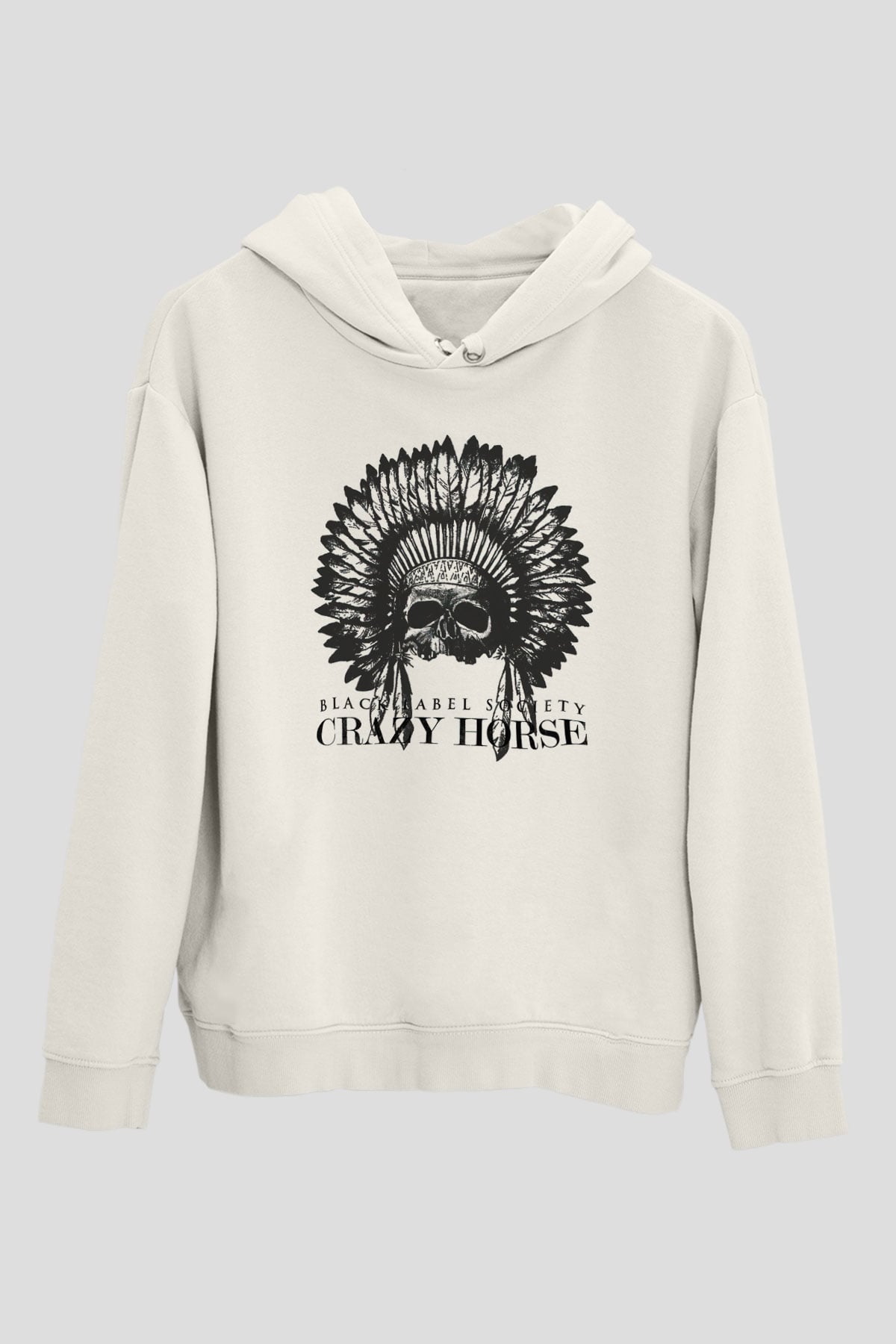 Black Label Society Beyaz Unisex Kapüşonlu Sweatshirt