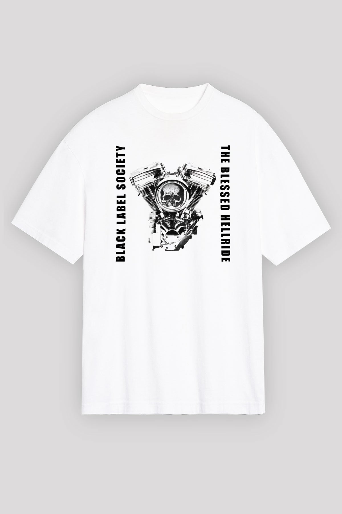 Black Label Society Beyaz Unisex Oversize Tişört T-Shirt