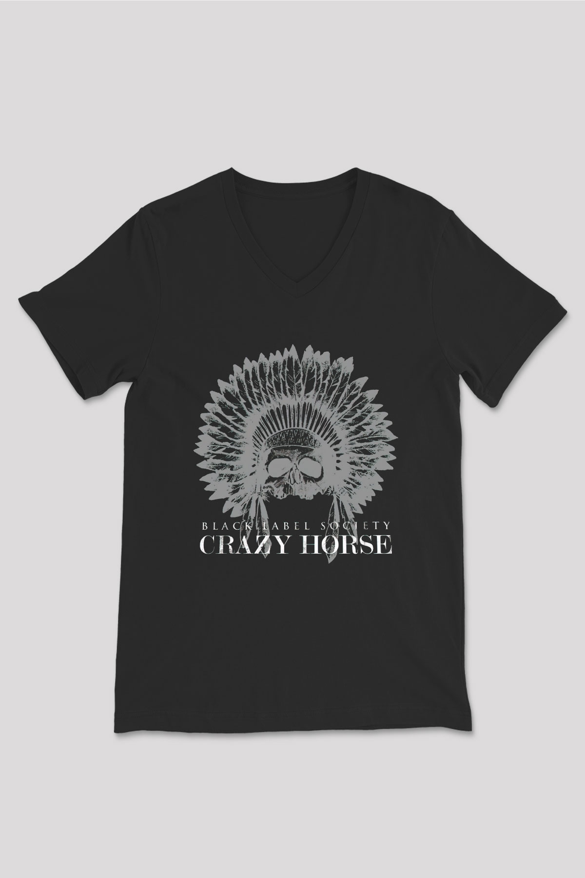Black Label Society Siyah Unisex V Yaka Tişört T-Shirt