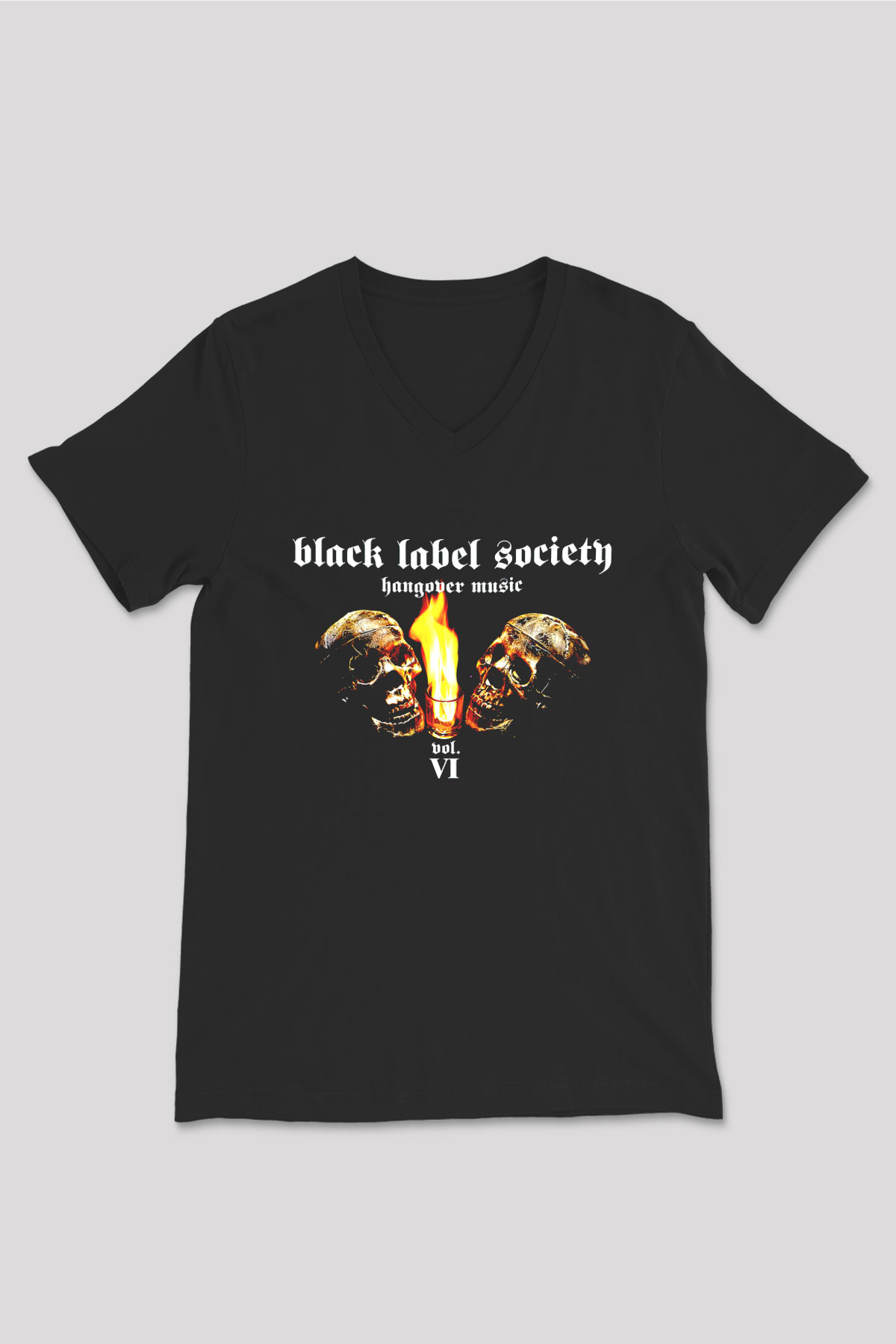 Black Label Society Siyah Unisex V Yaka Tişört