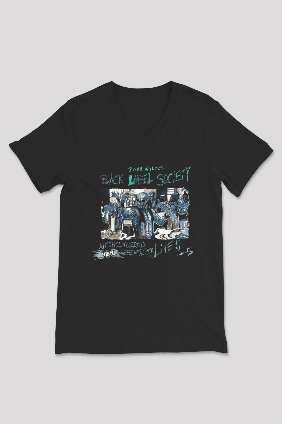 Black Label Society Siyah Unisex V Yaka Tişört