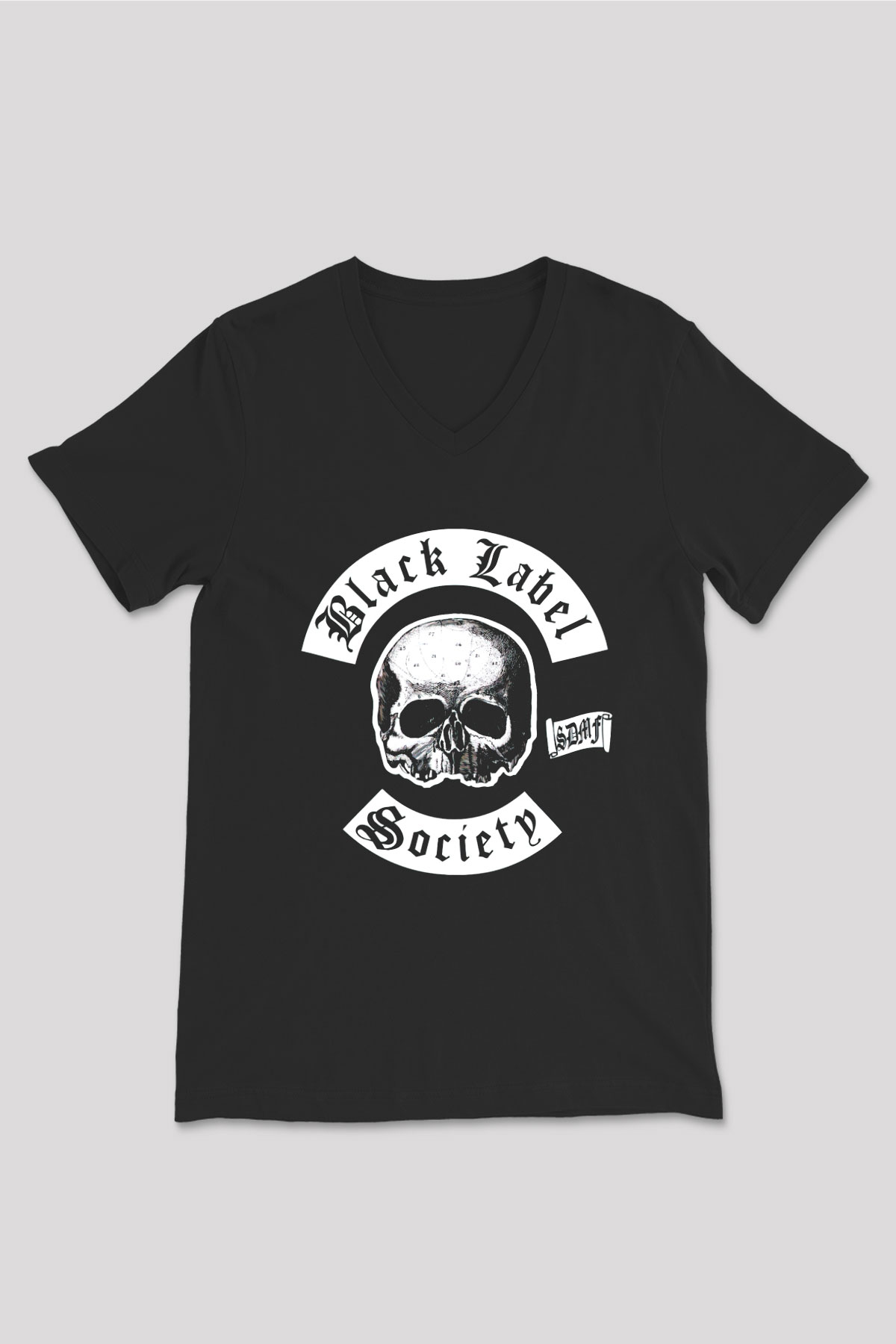 Black Label Society Siyah Unisex V Yaka Tişört T-Shirt