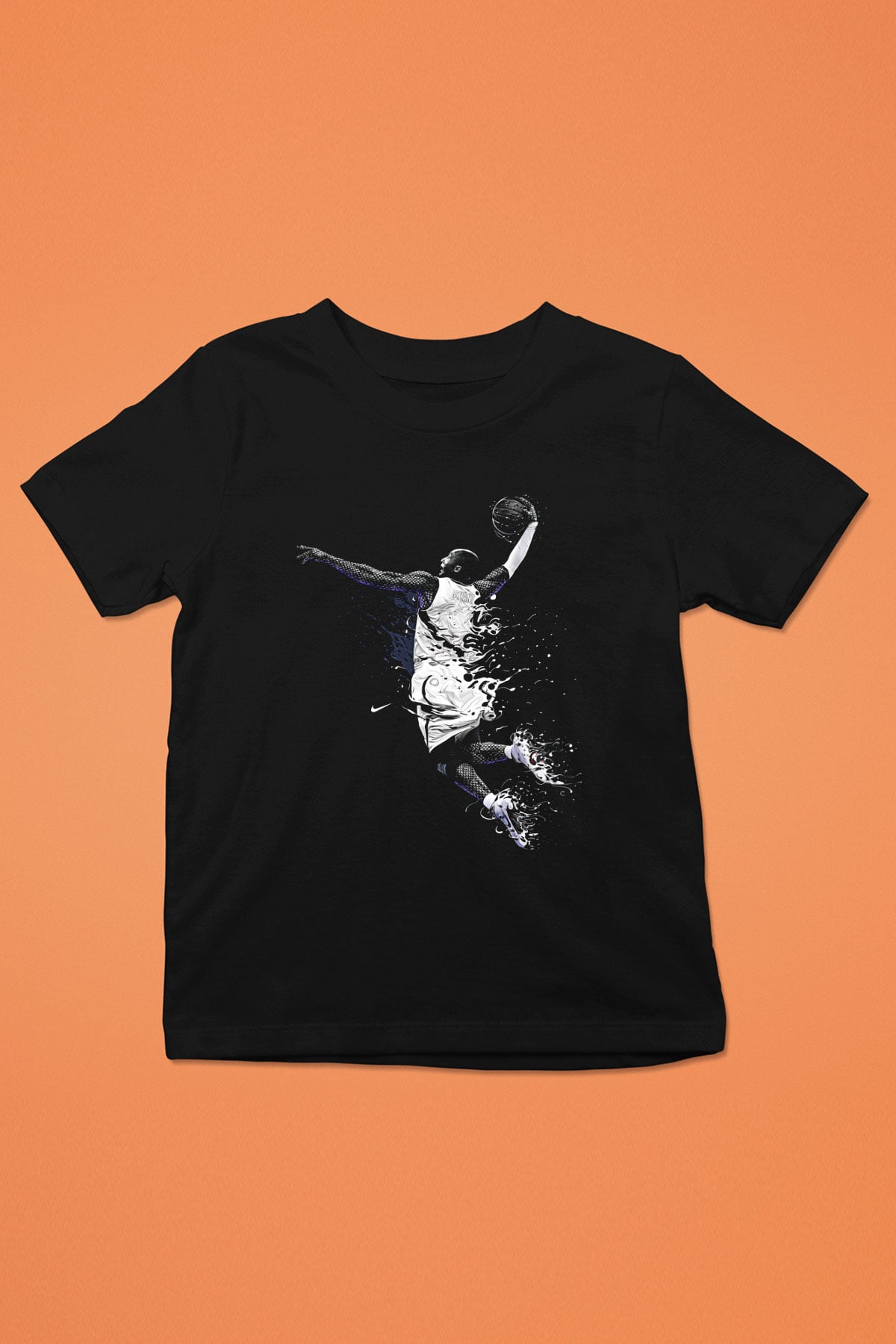 Black Mamba Baskılı Unisex Siyah Çocuk Tişört - Tshirt