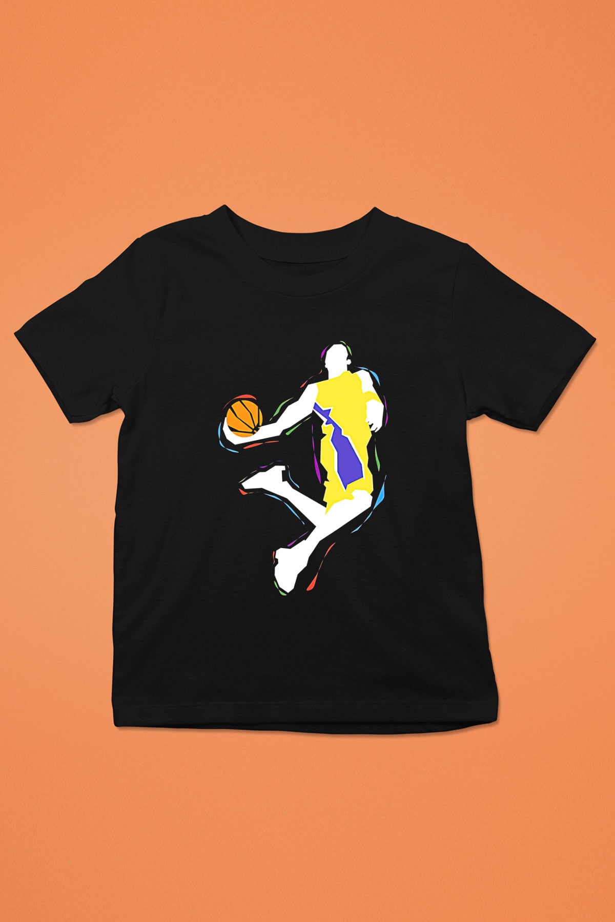 Black Mamba Baskılı Unisex Siyah Çocuk Tişört - Tshirt